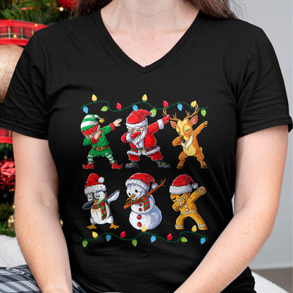 Dabbing Santa Elf Friends Christmas Boys Girls Men Xmas Dab T-Shirt - Christmas Unisex T-Shirt/Hoodie/Sweatshirt - NINA00