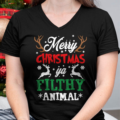 Merry Christmas Animal Filthy Ya Xmas Pajama T-Shirt - Christmas Unisex T-Shirt/Hoodie/Sweatshirt - NINA00