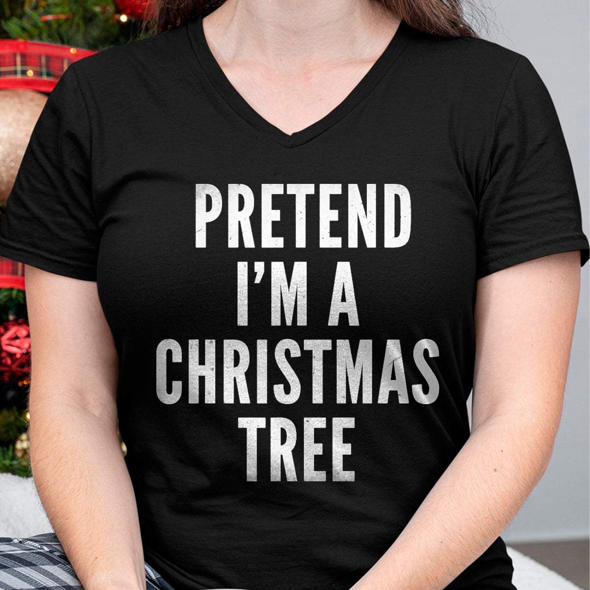Funny Pretend Im A Christmas Tree Adult Christmas Costume T-Shirt - Christmas Unisex T-Shirt/Hoodie/Sweatshirt - NINA00