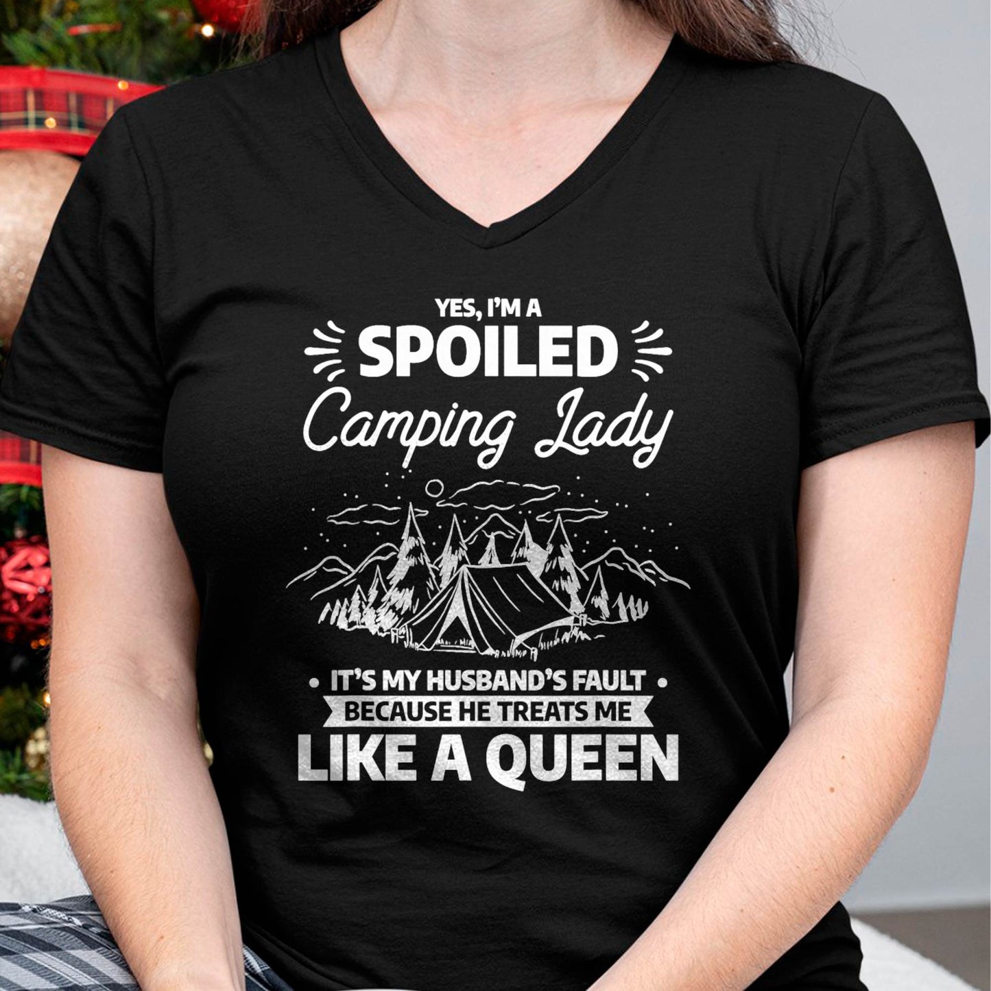 I'm A Spoiled Camping Lady Funny  Camp Camper T-Shirt