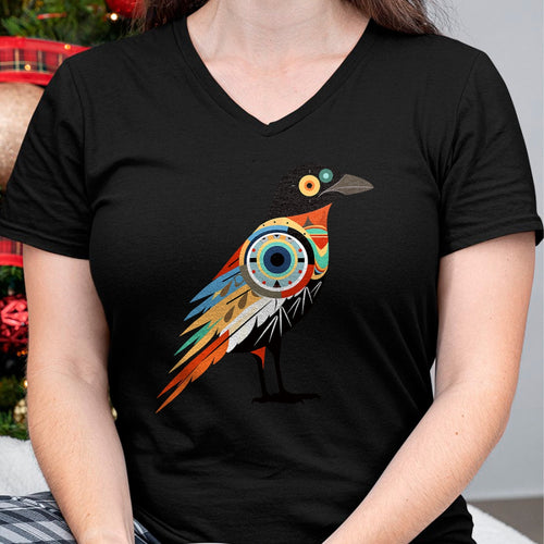 Native American T-Shirts, Vintage Native American Unisex T-Shirt/Hoodie/Sweatshirt HLT00 - Native American Style Hopi Art Bird for Good Luck T-Shirt