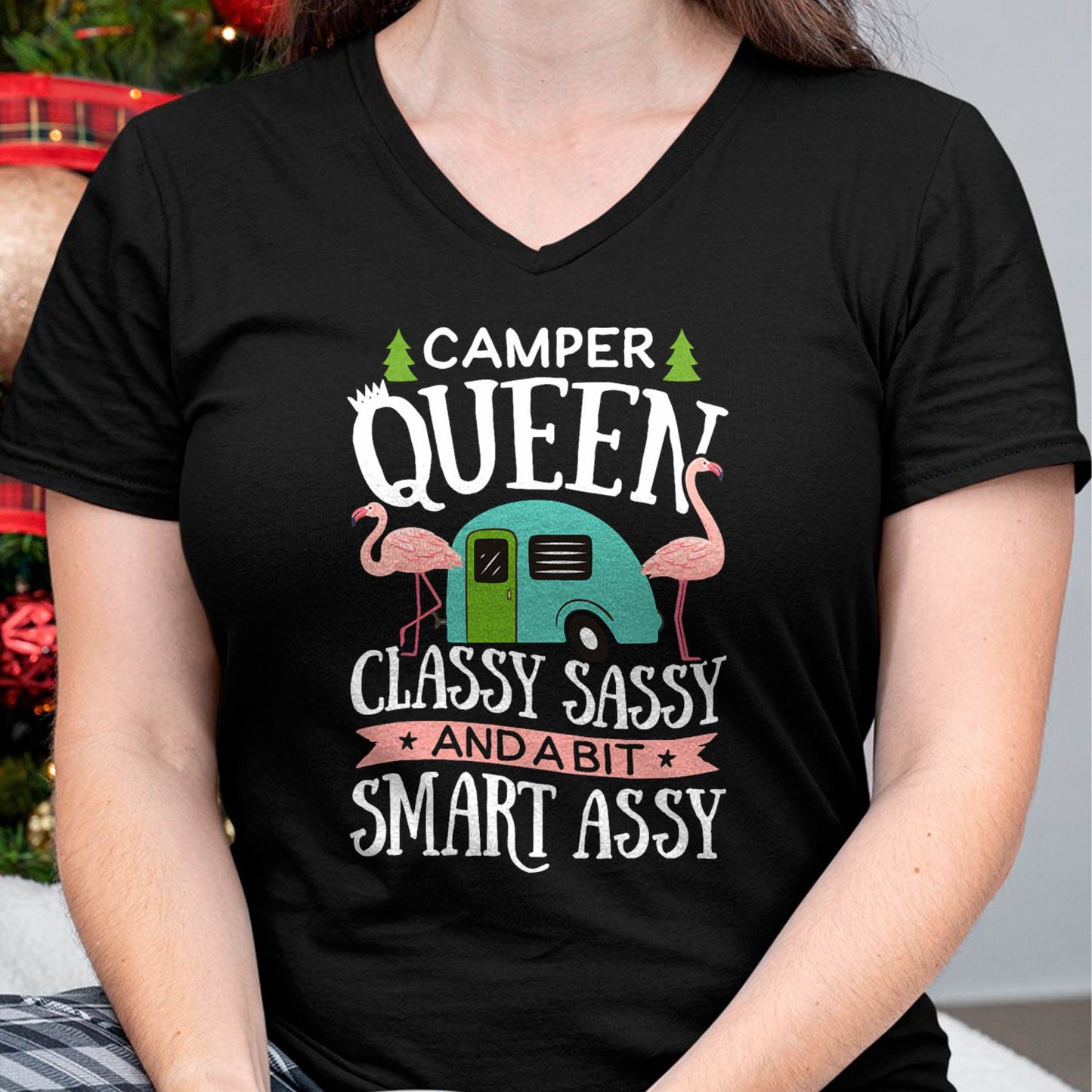 Camper Queen Classy Sassy Smart Funny T-Shirt