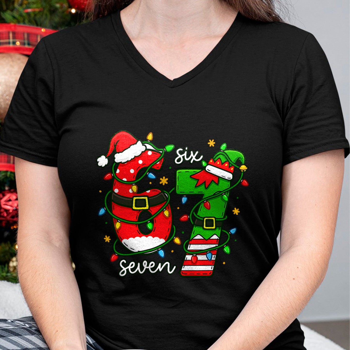 Trending Six Seven Meme Christmas 67 Xmas Men Women Kids T-Shirt - Christmas Unisex T-Shirt/Hoodie/Sweatshirt - NINA00