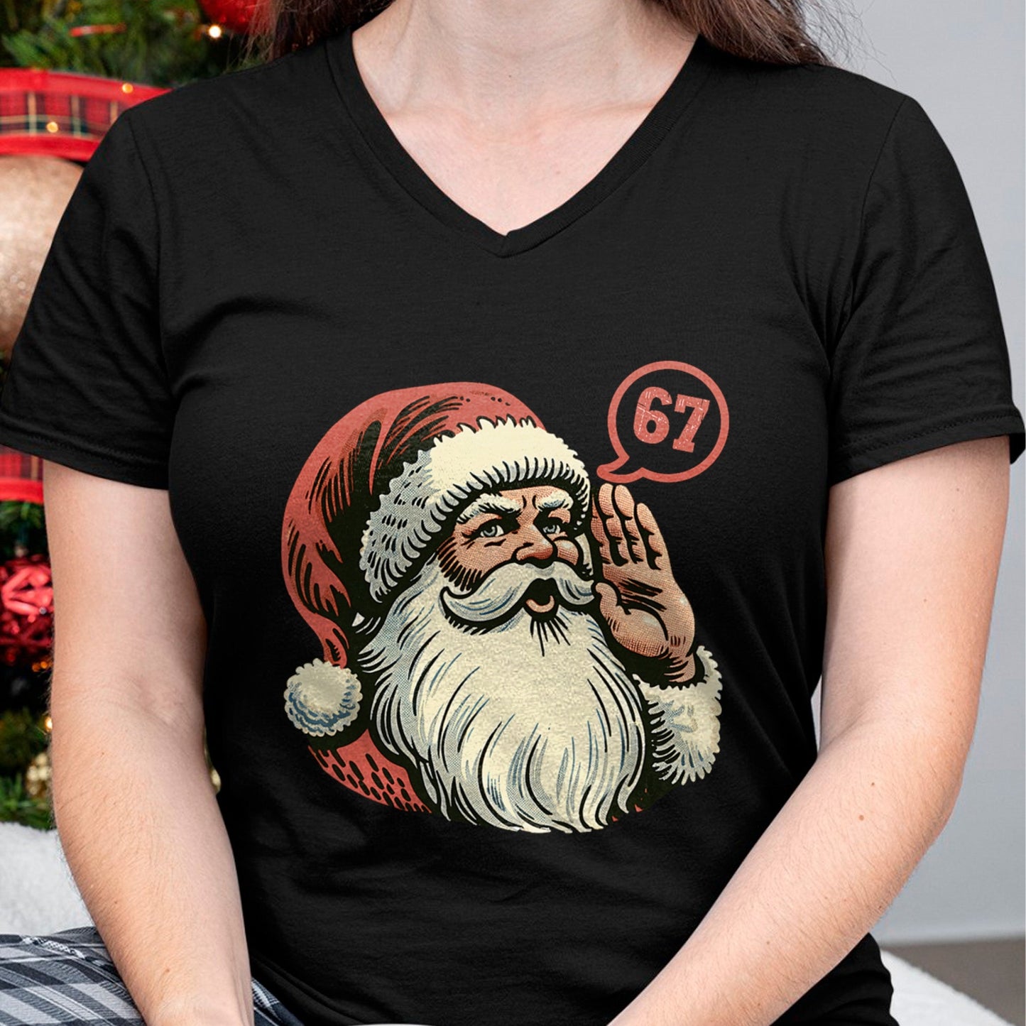 67 Christmas Funny Six Seven Meme Brainrot Santa Claus Boys T-Shirt - Christmas Unisex T-Shirt/Hoodie/Sweatshirt - NINA00