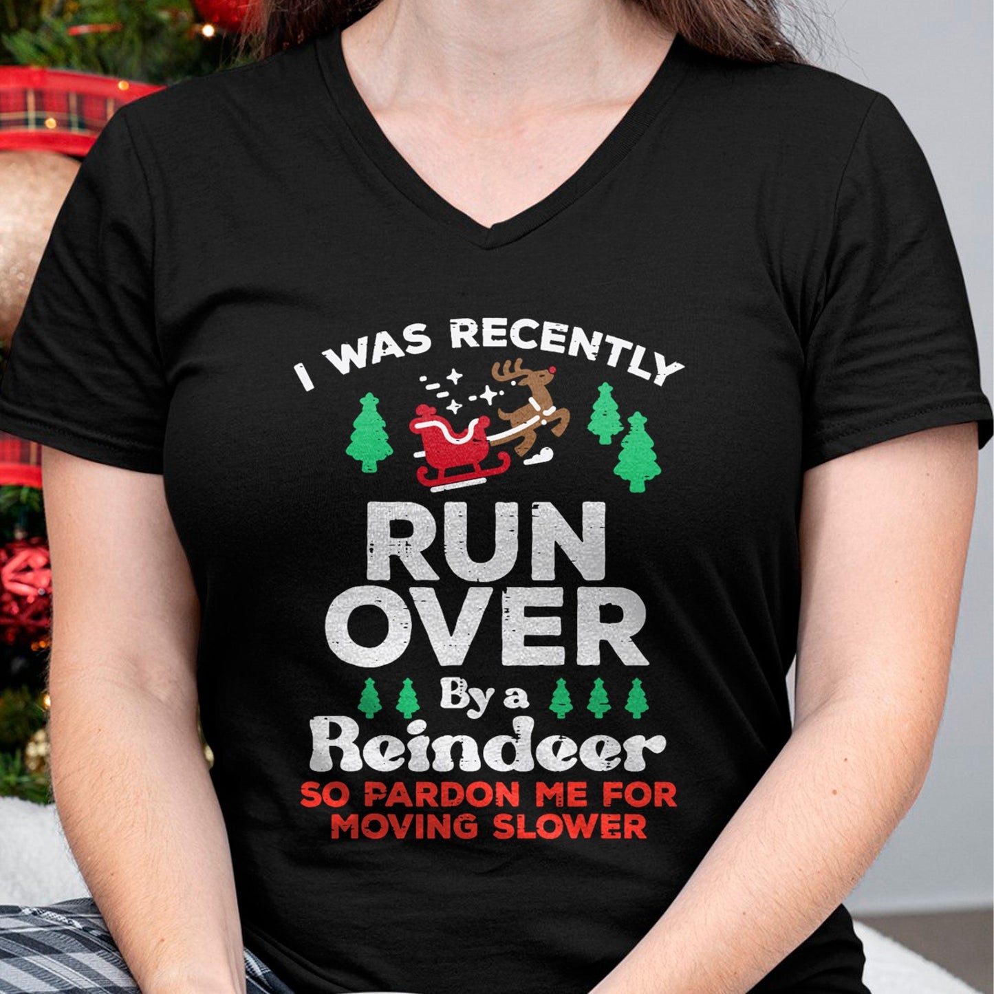 Christmas Runover By Reindeer Funny Xmas Women Men Kids T-Shirt - Christmas Unisex T-Shirt/Hoodie/Sweatshirt - NINA00