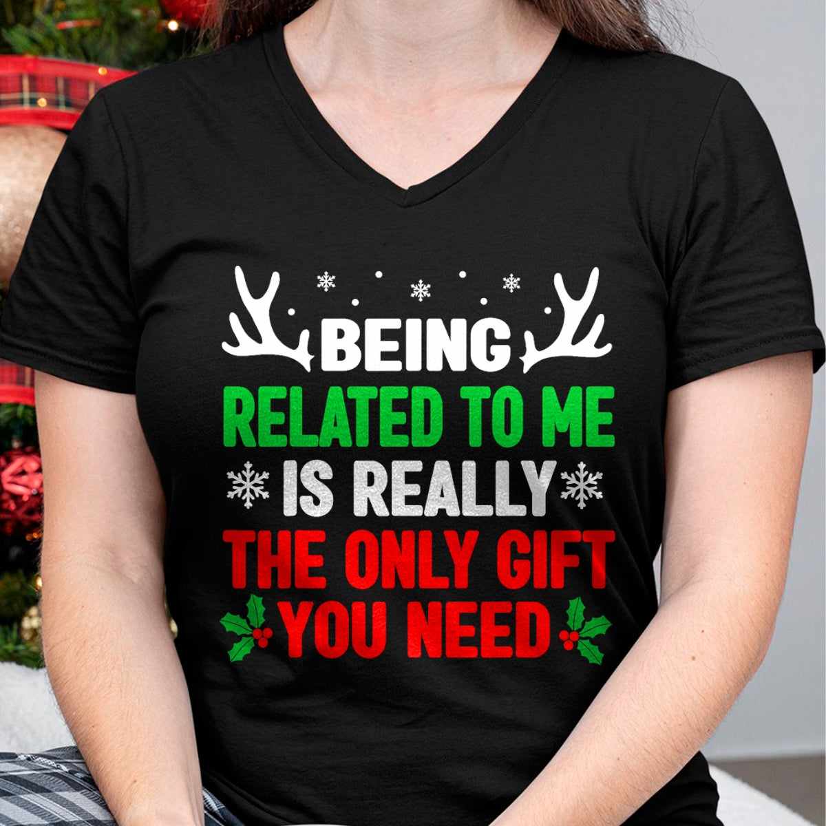 Christmas Shirts for Family, Funny christmas shirts, Christmas Unisex T-Shirt/Hoodie/Sweatshirt HLT00 - Being Related To Me Funny Christmas Shirts Women Men Family T-Shirt