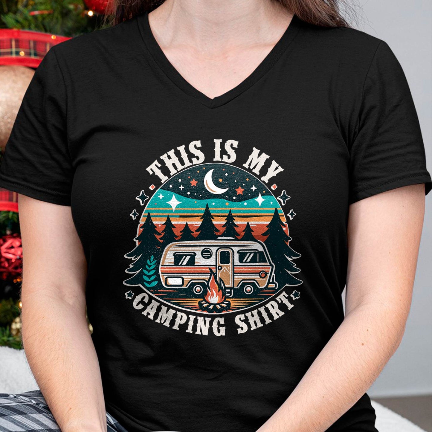 Funny Camper Hiking Nature Shirt This is My Camping Shirt T-Shirt