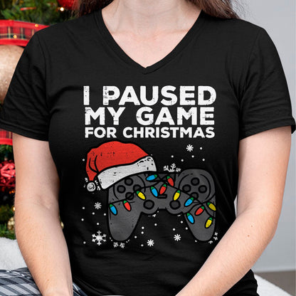 Paused My Game Christmas Gamer Xmas Men Boys Kids Youth Teen T-Shirt - Christmas Unisex T-Shirt/Hoodie/Sweatshirt - NINA00