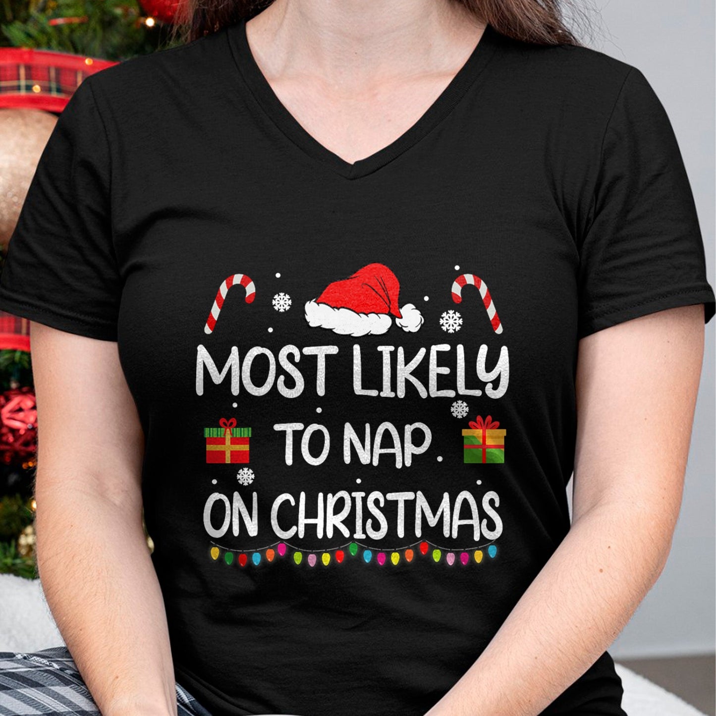 Most Likely To Nap On Christmas family funny matching T-Shirt - Christmas Unisex T-Shirt/Hoodie/Sweatshirt - NINA00