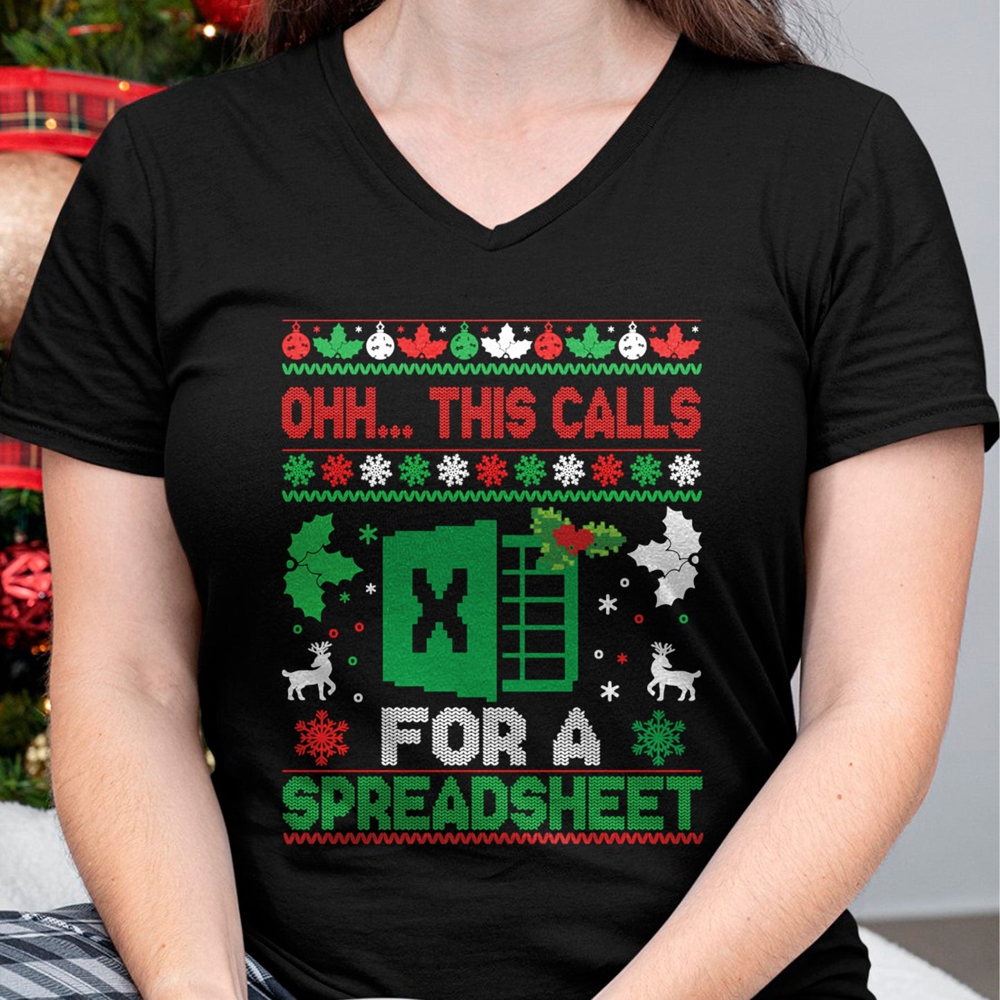 Oh this calls for a Spreadsheet Christmas sweater Excel Sweatshirt - Christmas Unisex T-Shirt/Hoodie/Sweatshirt - NINA00