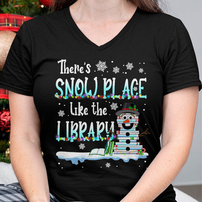 Librarian There's NINA Place Like The Library Christmas NINA T-Shirt - Christmas Unisex T-Shirt/Hoodie/Sweatshirt - NINA00