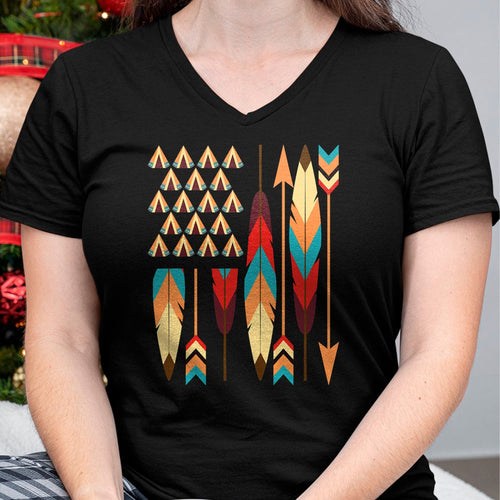 Native American T-Shirts, Vintage Native American Unisex T-Shirt/Hoodie/Sweatshirt HLT00 - Native American Pride USA Flag T-Shirt T-Shirt