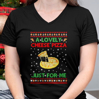 A Lovely Cheese Pizza Shirt Alone Funny Kevin X-Mas Home T-Shirt - Christmas Unisex T-Shirt/Hoodie/Sweatshirt - NINA00