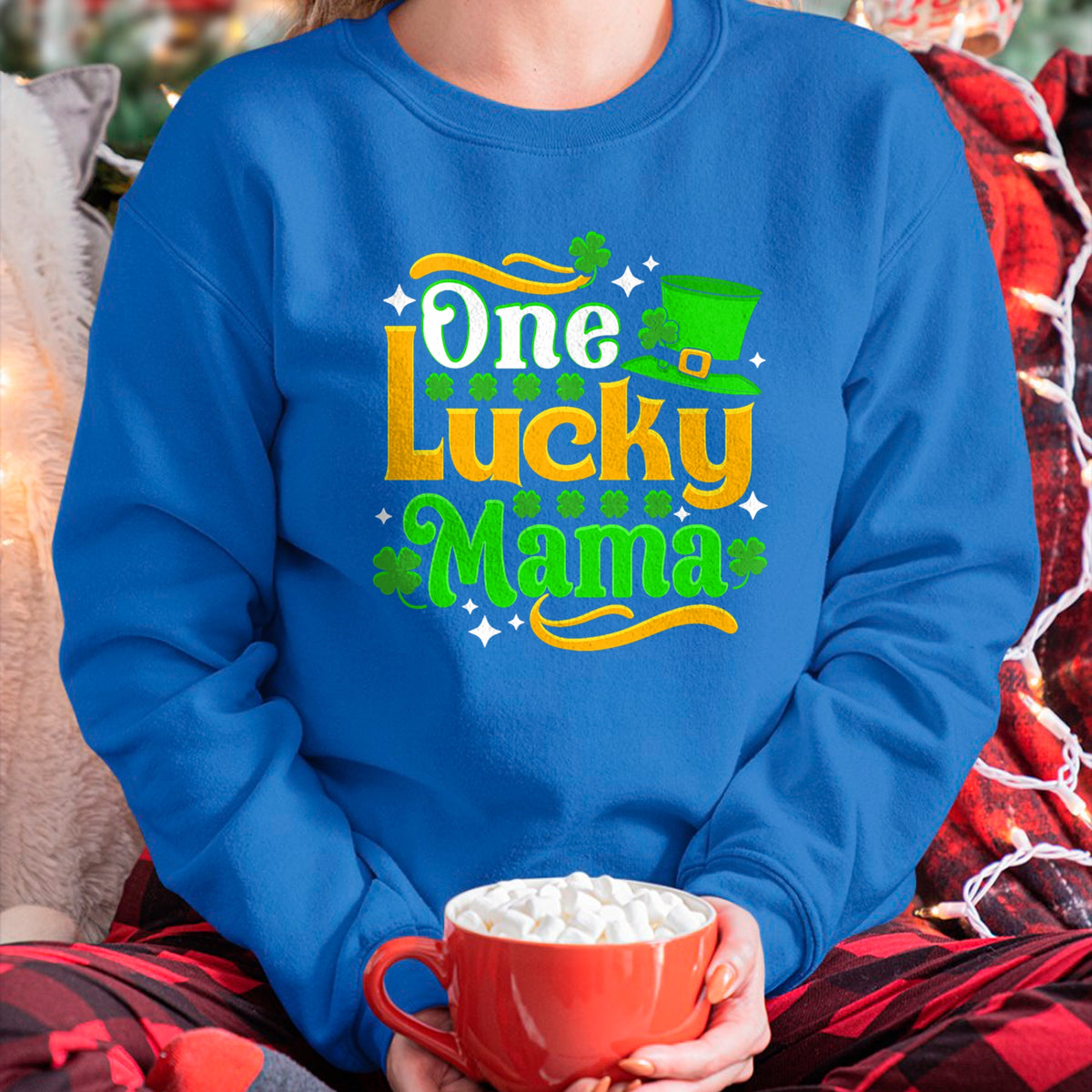 Gift for Mom Shirt, Funny Mom Unisex T-Shirt/Hoodie/Sweatshirt HLT00 - One Lucky Mama St Patricks Day Mom T-Shirt
