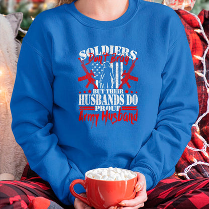 Best Husband Shirt, Wife and Husband Unisex T-Shirt/Hoodie/Sweatshirt HLT00 - Soldiers Don_t Brag Proud Army Husband US Military Spouse T-Shirt