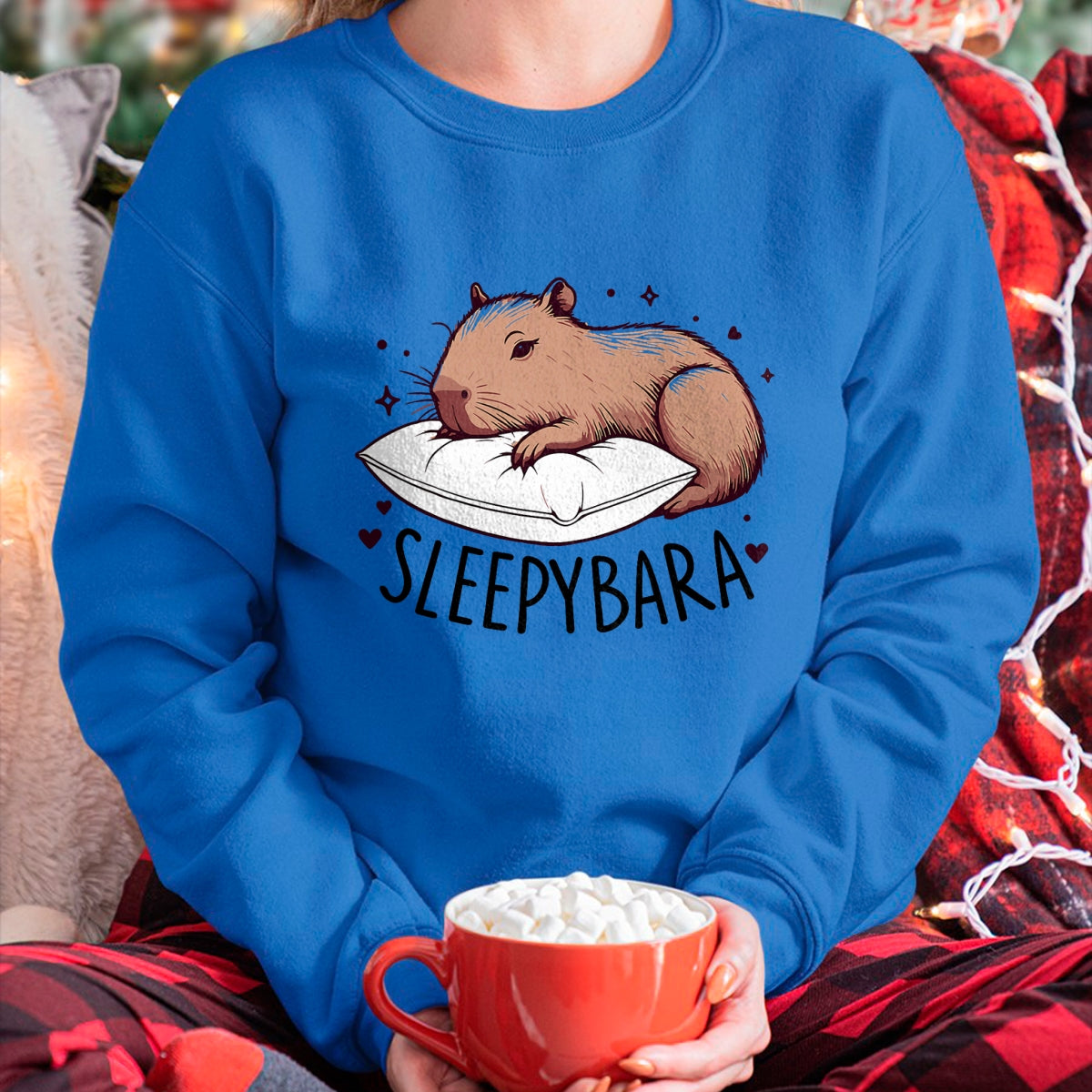 Cute Capybara Shirt, Funny Capybara Unisex T-Shirt/Hoodie/Sweatshirt HLT00 - Kids Capybara Funny Sleepybara Sleep Pajamas Girls Boys T-Shirt