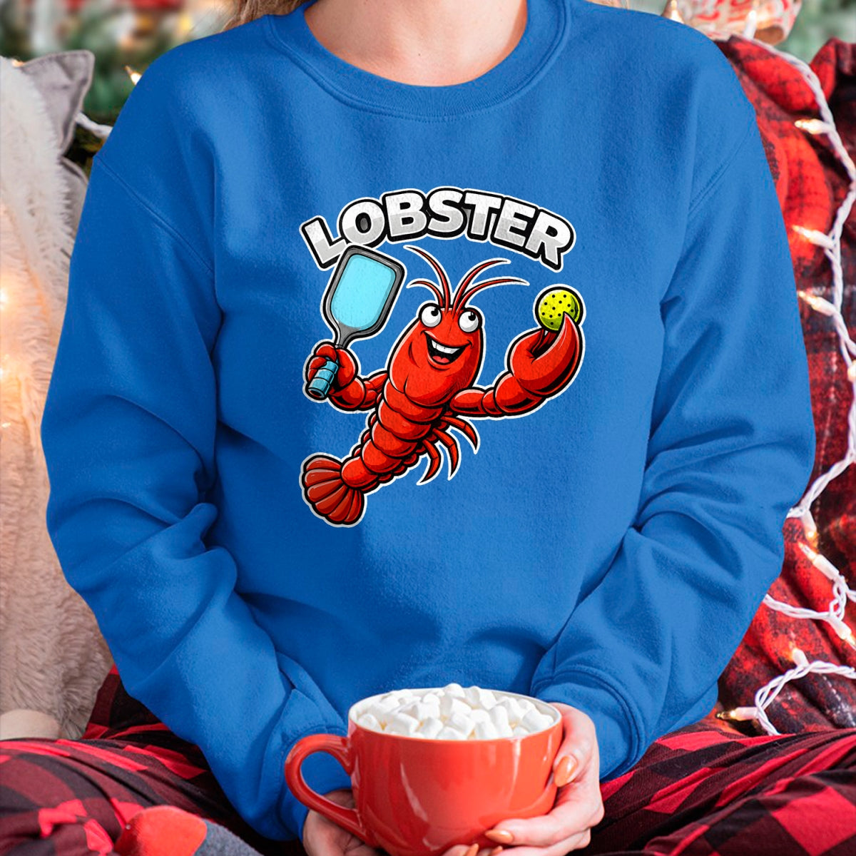 Funny Pickleball Shirt, Pickleball Lover Unisex T-Shirt/Hoodie/Sweatshirt HLT00 - Funny Pickleball Lobster Paddle Player T-Shirt