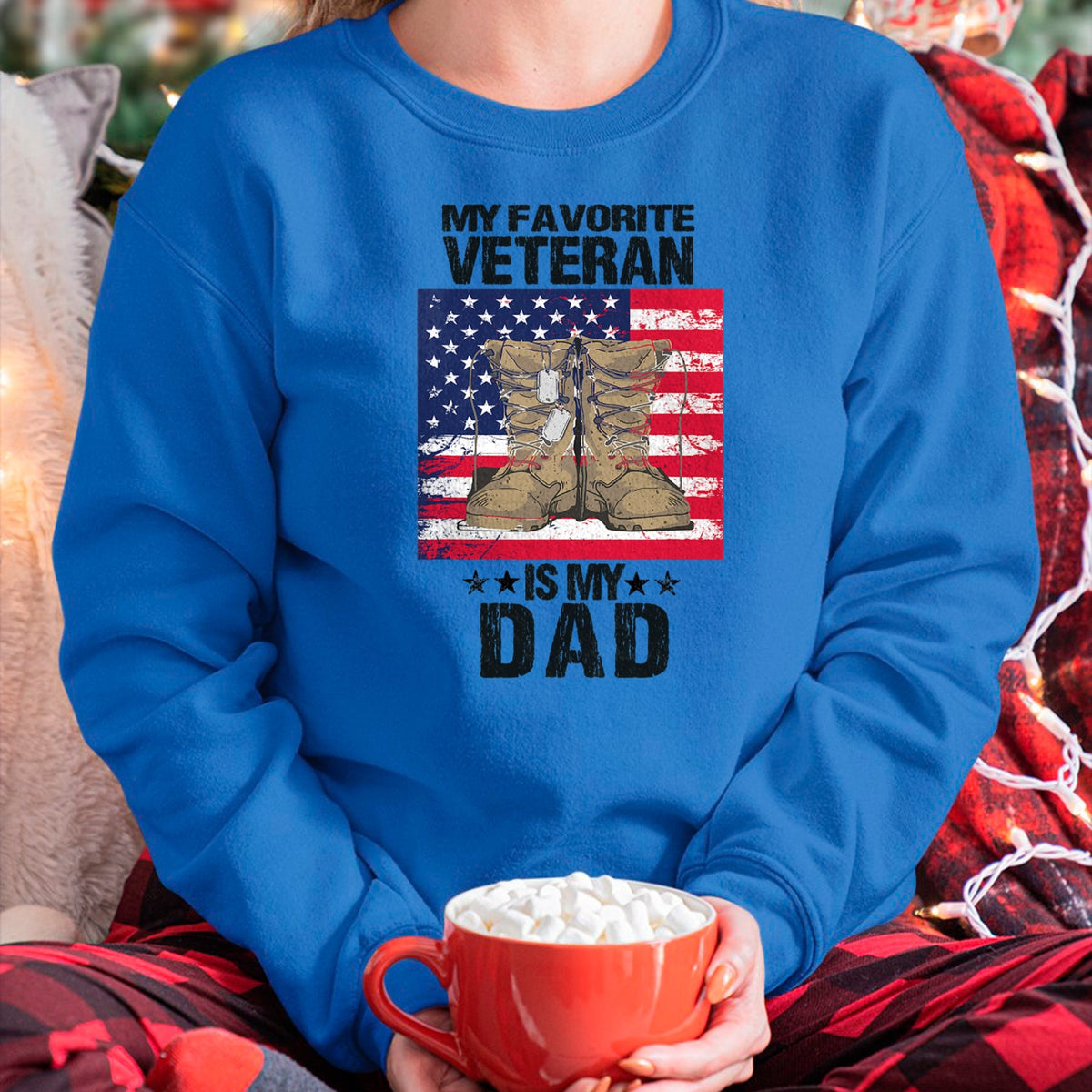 Gift for Dad Shirt, Funny Dad Unisex T-Shirt/Hoodie/Sweatshirt HLT00 – Dad Veteran My Favorite Veteran Is My Father Proud Son Kids T-Shirt