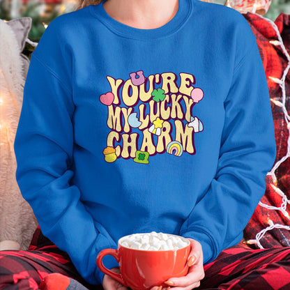 Gift for Mom Shirt, Funny Mom Unisex T-Shirt/Hoodie/Sweatshirt HLT00 - Groovy You_re My Lucky Charm Feeling Lucky St.Patrick_ Day T-Shirt