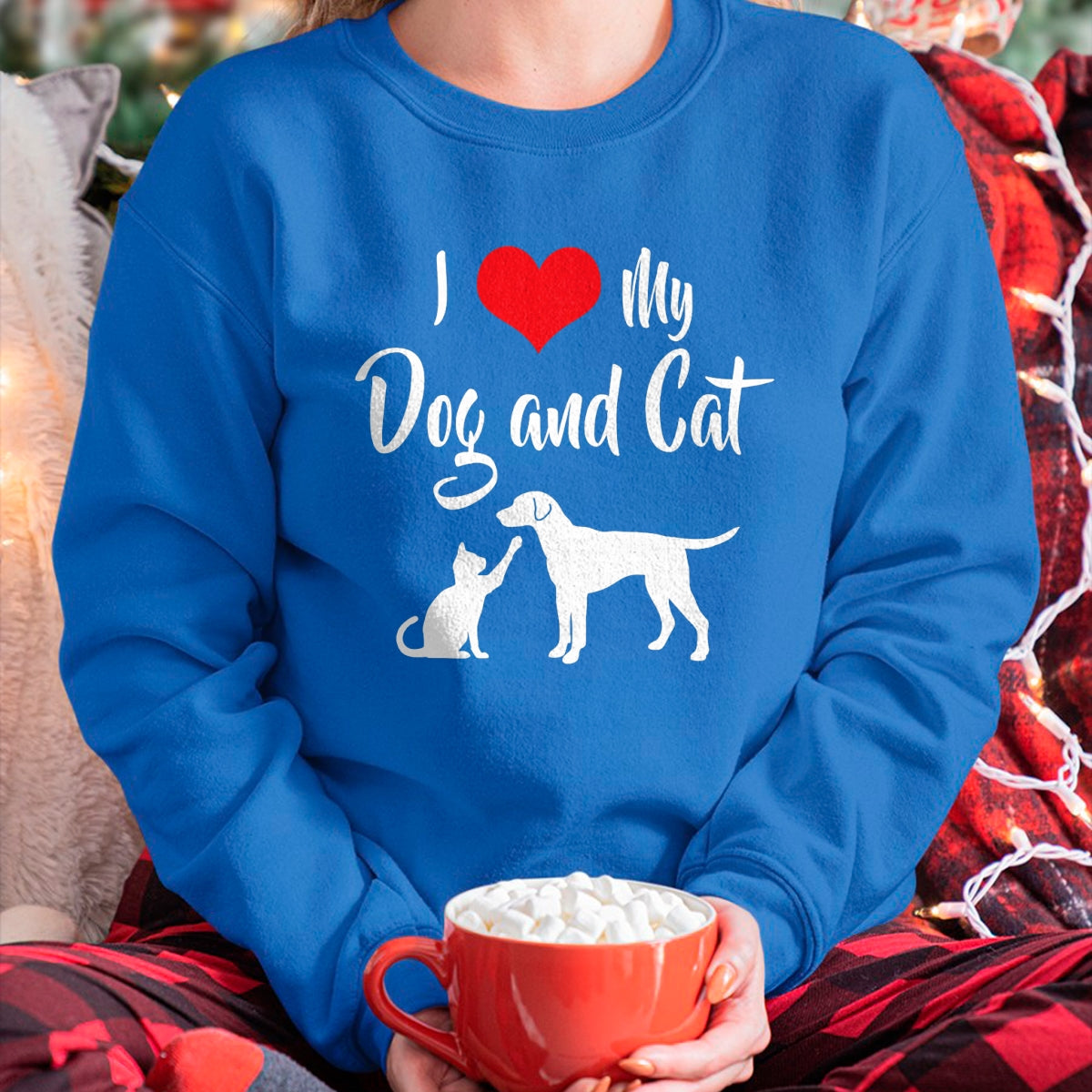 Cat Love Shirt, Funny Cat Lover Gift UnisexT-Shirt/Hoodie/Sweatshirt HLT00 - I Love My Dog And Cat T-Shirt