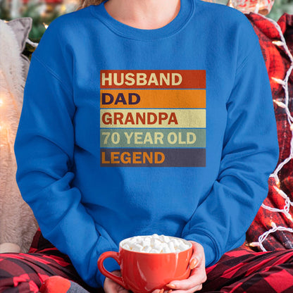Gift for Dad Shirt, Funny Dad Unisex T-Shirt/Hoodie/Sweatshirt HLT00 – Vintage 70th Birthday Saying For 70 Year Old Dad And Grandpa T-Shirt