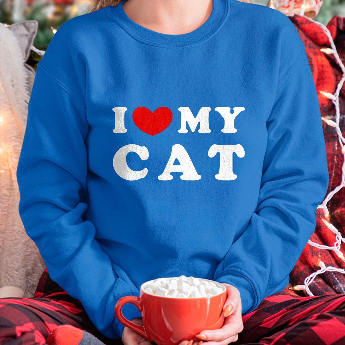 Cat Love Shirt, Funny Cat Lover Gift UnisexT-Shirt/Hoodie/Sweatshirt HLT00 - I Love My Cat, I Heart My Cat T-Shirt, Men, Black, 3X-Large