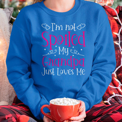 Best Wife Shirt, Wife and Husband Unisex T-Shirt/Hoodie/Sweatshirt HLT00 - I'm Not Spoiled My Grandpa Just Loves Me Funny Granddaughter T-Shirt