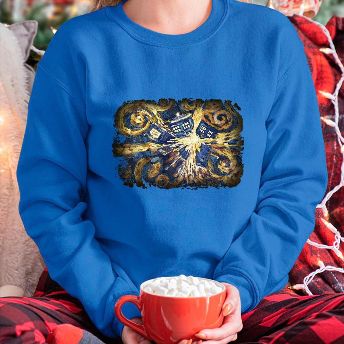 Best Doctor Shirt, Funny Doctor UnisexT-Shirt/Hoodie/Sweatshirt HLT00 - Art Tardis Van Gogh Time Travel Sci-Fi Fan T-Shirt