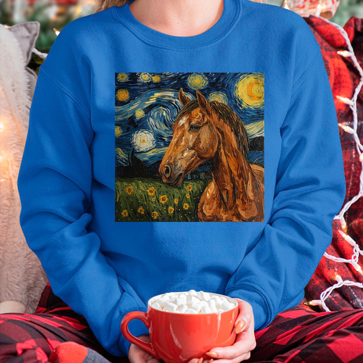 Best Horse Lover Shirt , Funny Horse UnisexT-Shirt/Hoodie/Sweatshirt HLT00 - Horse Lover Van Gogh Style Starry Night Graphic T-Shirt