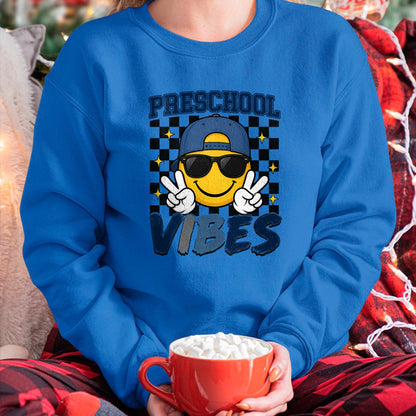 Best Student Shirt, Funny Back To School UnisexT-Shirt/Hoodie/Sweatshirt HLT00 - Retro Preschool Vibes Back to School Boys Kids T-Shirt