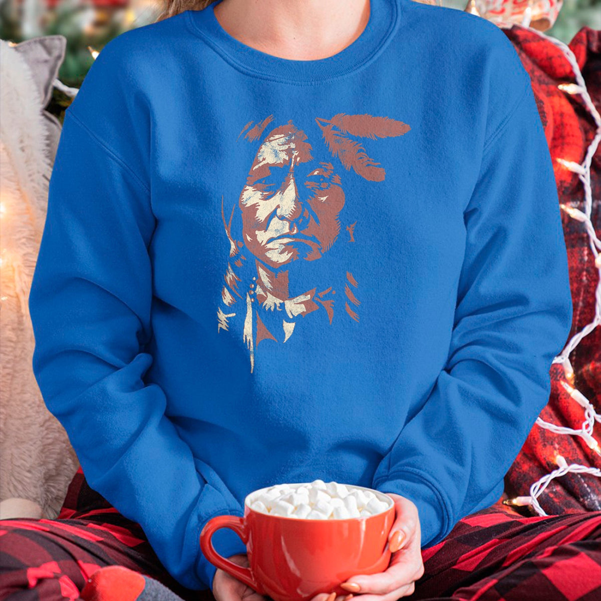 Native American T-Shirts, Vintage Native American Unisex T-Shirt/Hoodie/Sweatshirt HLT00 - sitting bull native american chief indian warrior men women