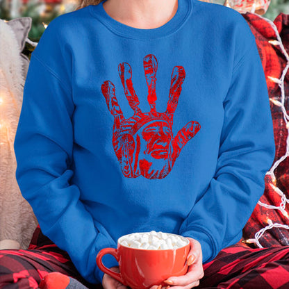 Native American T-Shirts, Vintage Native American Unisex T-Shirt/Hoodie/Sweatshirt HLT00 - Native American Indigenous Red Hand Indian Blood Themed (7)