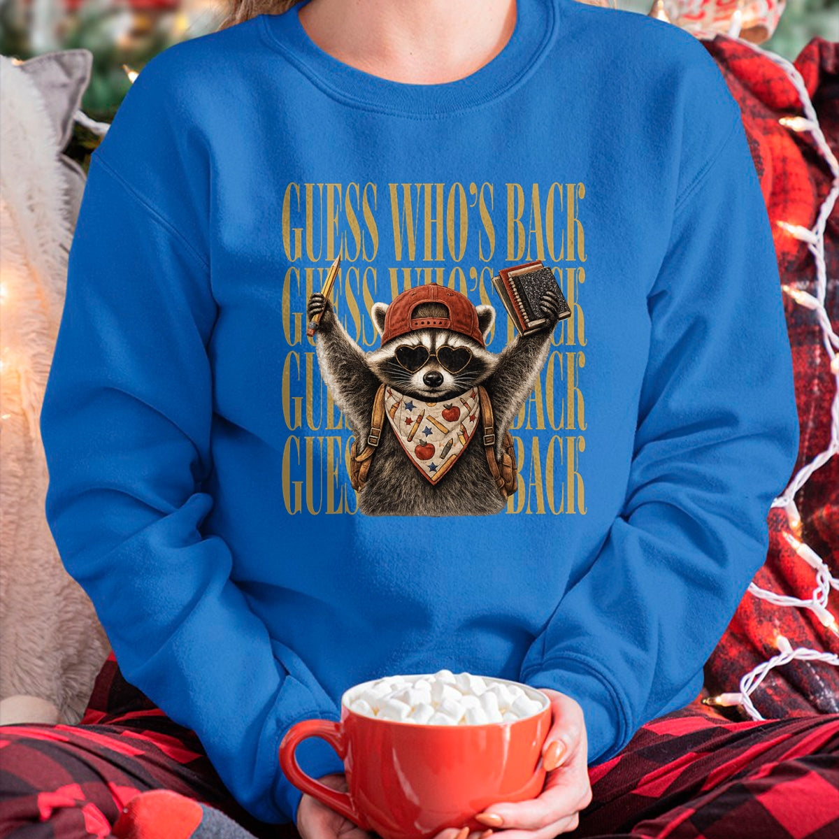 Best Student Shirt, Funny Back To School UnisexT-Shirt/Hoodie/Sweatshirt HLT00 - Guess Who_s Back Funny Feral Raccoon Teacher Back to School T-Shirt