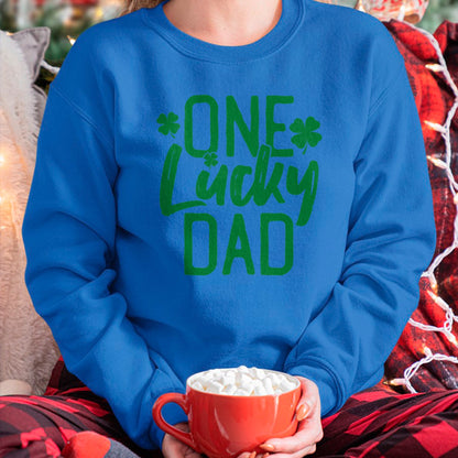 Gift for Dad Shirt, Funny Dad Unisex T-Shirt/Hoodie/Sweatshirt HLT00 – One Lucky Dad St. Patrick_s Day Matching Pajamas 2022 T-Shirt