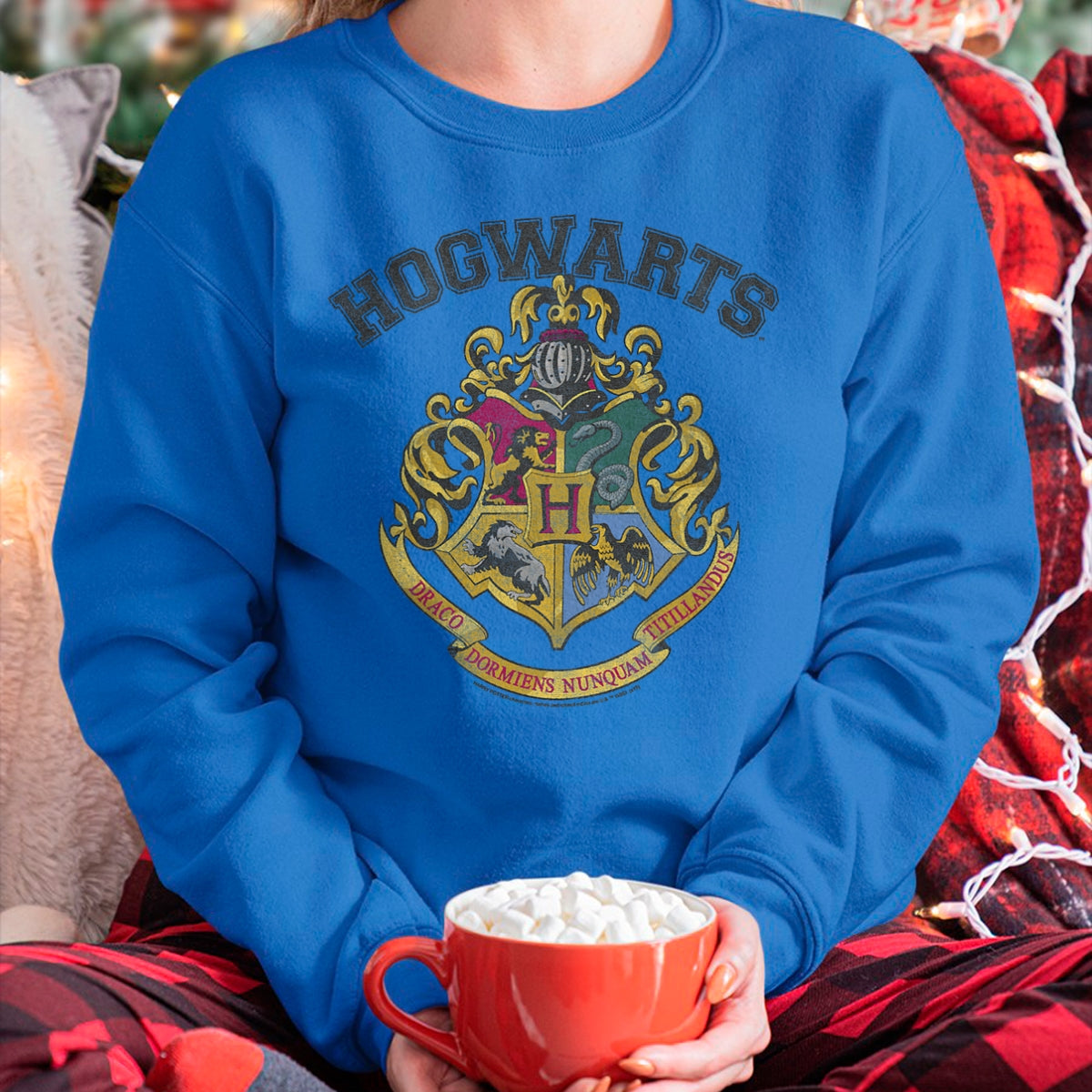 Christmas Shirts for Family, Funny christmas shirts, Christmas Unisex T-Shirt/Hoodie/Sweatshirt HLT00 - Harry Potter Hogwarts Vintage Crest Short Sleeve T-Shirt