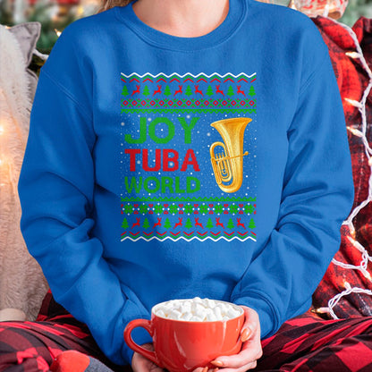 Christmas Shirts for Family, Funny christmas shirts, Christmas Unisex T-Shirt/Hoodie/Sweatshirt HLT00 - Joy Tuba World Music Lover Xmas Gift Ugly Tuba Christmas T-Shirt