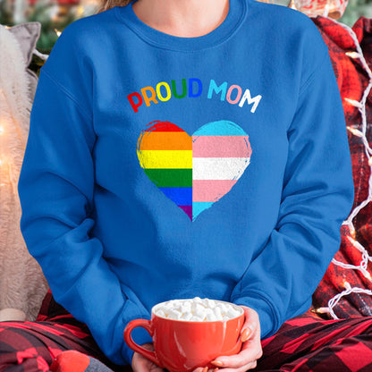 Gift for Mom Shirt, Funny Mom Unisex T-Shirt/Hoodie/Sweatshirt HLT00 - Proud Ally LGBTQ Transgender Proud Mom  Proud Trans Mom T-Shirt