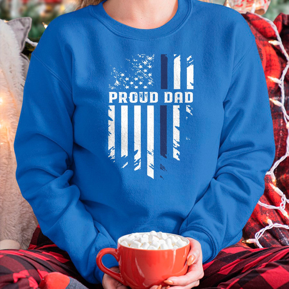 Gift for Dad Shirt, Funny Dad Unisex T-Shirt/Hoodie/Sweatshirt HLT00 – Thin Blue Line Proud Dad Police Family T-Shirt