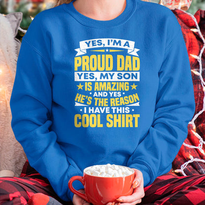 Gift for Dad Shirt, Funny Dad Unisex T-Shirt/Hoodie/Sweatshirt HLT00 – Proud Dad Of A Son Father_s Day From Son T-Shirt