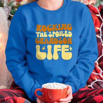 Best Grandma Shirt, Proud Grandma Unisex T-Shirt/Hoodie/Sweatshirt HLT00 - Favorite Spoiled Grandson Rocking The Spoiled Grandson Life T-Shirt