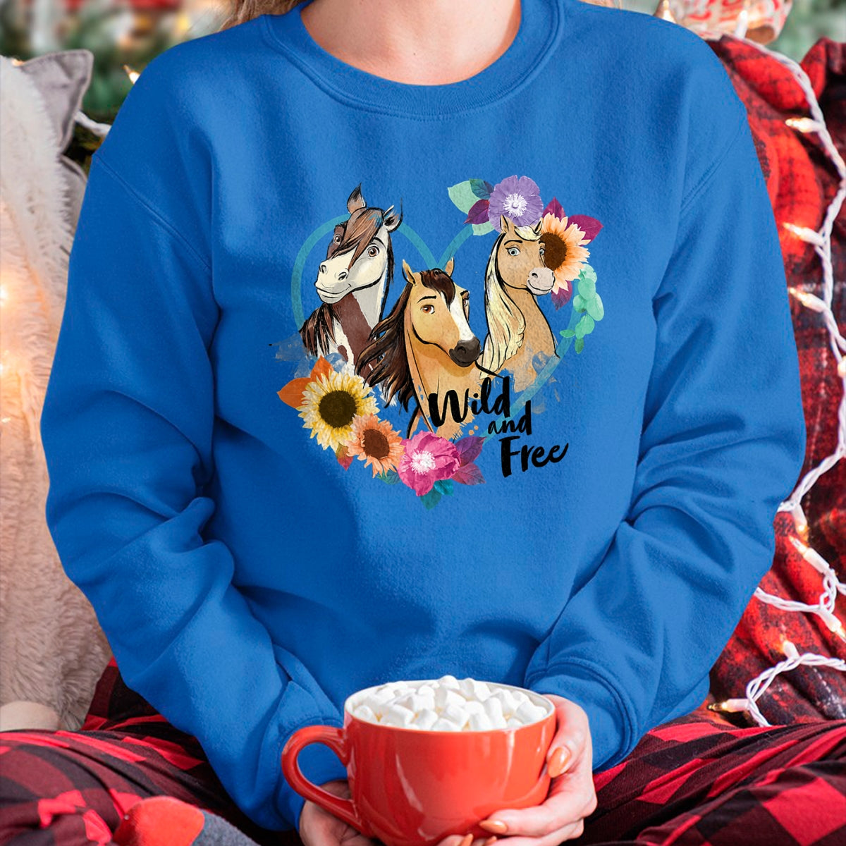 Best Horse Lover Shirt , Funny Horse UnisexT-Shirt/Hoodie/Sweatshirt HLT00 - Spirit Riding Free Wild and Free T-Shirt