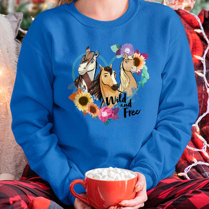 Best Horse Lover Shirt , Funny Horse UnisexT-Shirt/Hoodie/Sweatshirt HLT00 - Spirit Riding Free Wild and Free T-Shirt