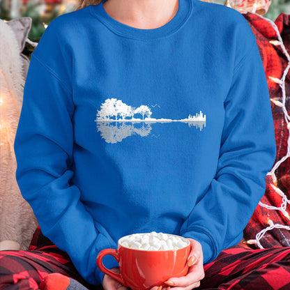 Guitar Lover Shirt, Funny Guitar UnisexT-Shirt/Hoodie/Sweatshirt HLT00 - Retro Forest Funny Nature Guitar Classic Music T-Shirt