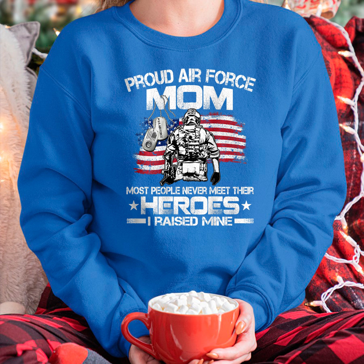 Gift for Mom Shirt, Funny Mom Unisex T-Shirt/Hoodie/Sweatshirt HLT00 - Proud Air Force Mom Air Force Graduation Mom USAF Heroes T-Shirt