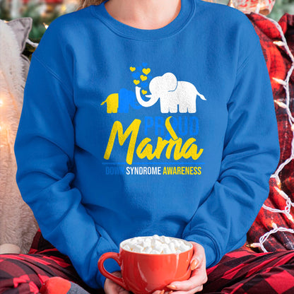 Gift for Mom Shirt, Funny Mom Unisex T-Shirt/Hoodie/Sweatshirt HLT00 - Proud Bear Mama Down Syndrome Awareness Women T21 Mom T-Shirt