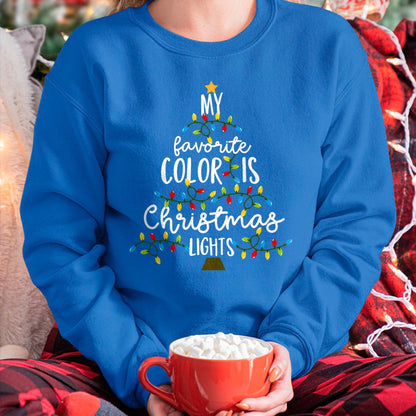 Christmas Shirts for Family, Funny christmas shirts, Christmas Unisex T-Shirt/Hoodie/Sweatshirt HLT00 - My Favorite Color Is Christmas Lights Kids Boy Women T-Shirt
