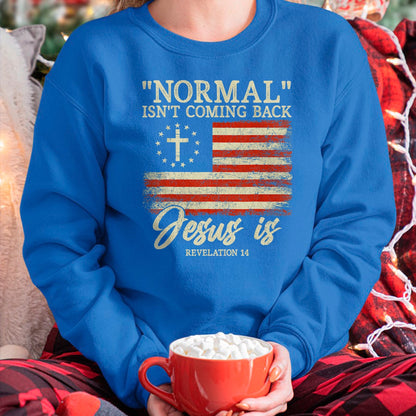Christian Tee, Christian Faith Unisex T-Shirt/Hoodie/Sweatshirt HLT00 - Christian Normal Isn_t Coming Back Jesus Is Gift T-Shirt