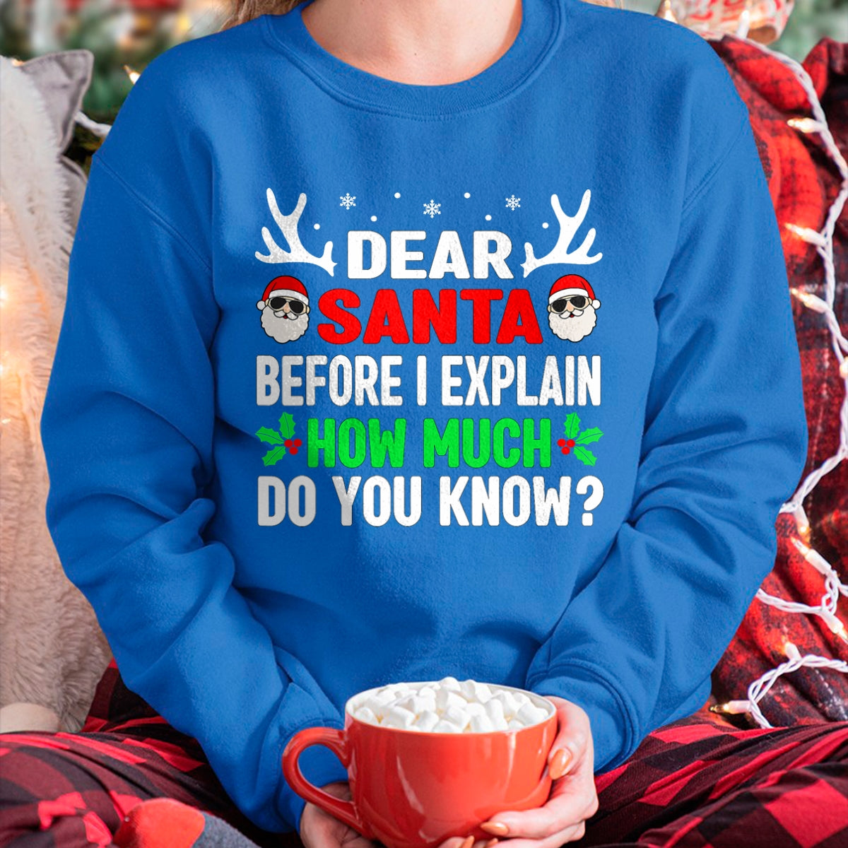 Funny Christmas Kids Adults Dear Santa I Can Explain T-Shirt - Christmas Unisex T-Shirt/Hoodie/Sweatshirt - NINA00