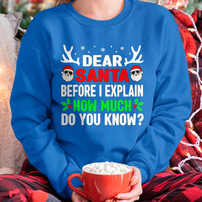 Funny Christmas Kids Adults Dear Santa I Can Explain T-Shirt - Christmas Unisex T-Shirt/Hoodie/Sweatshirt - NINA00