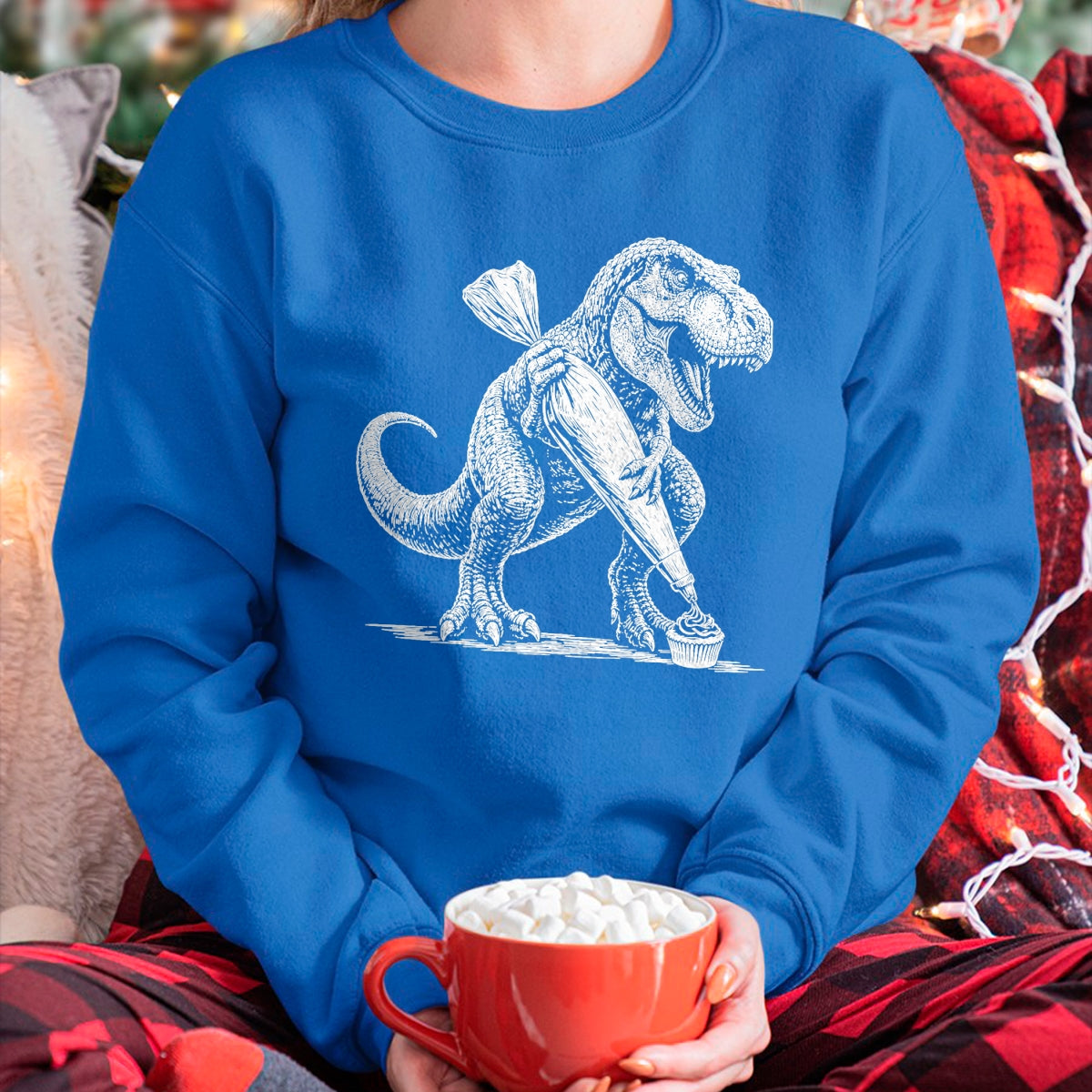 Best Dinosaur Lover Shirt, Funny Dinosaur UnisexT-Shirt/Hoodie/Sweatshirt HLT00 - T-Rex Baking Cupcake Dinosaur Pastry Chef Cook T-Shirt